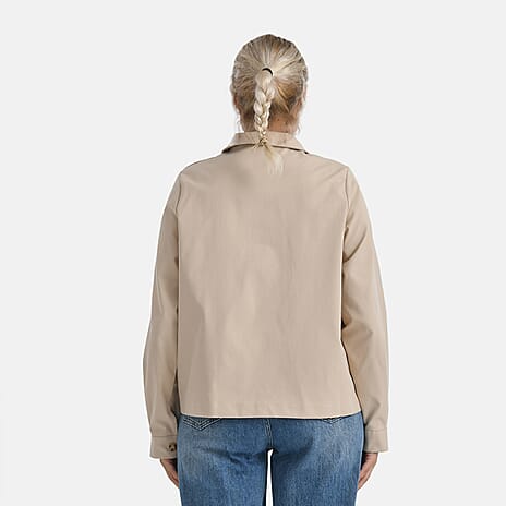 - Maisi Lightweight Short Trench Coat (Size XL) - Beige