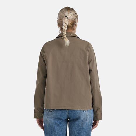 - Maisi Lightweight Short Trench Coat (Size S) - Light Khaki