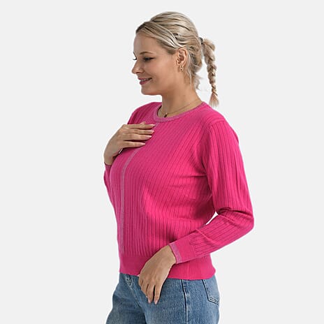 - Maisi R-Neck Blouse (Size - L, 16 to 18) - Pink