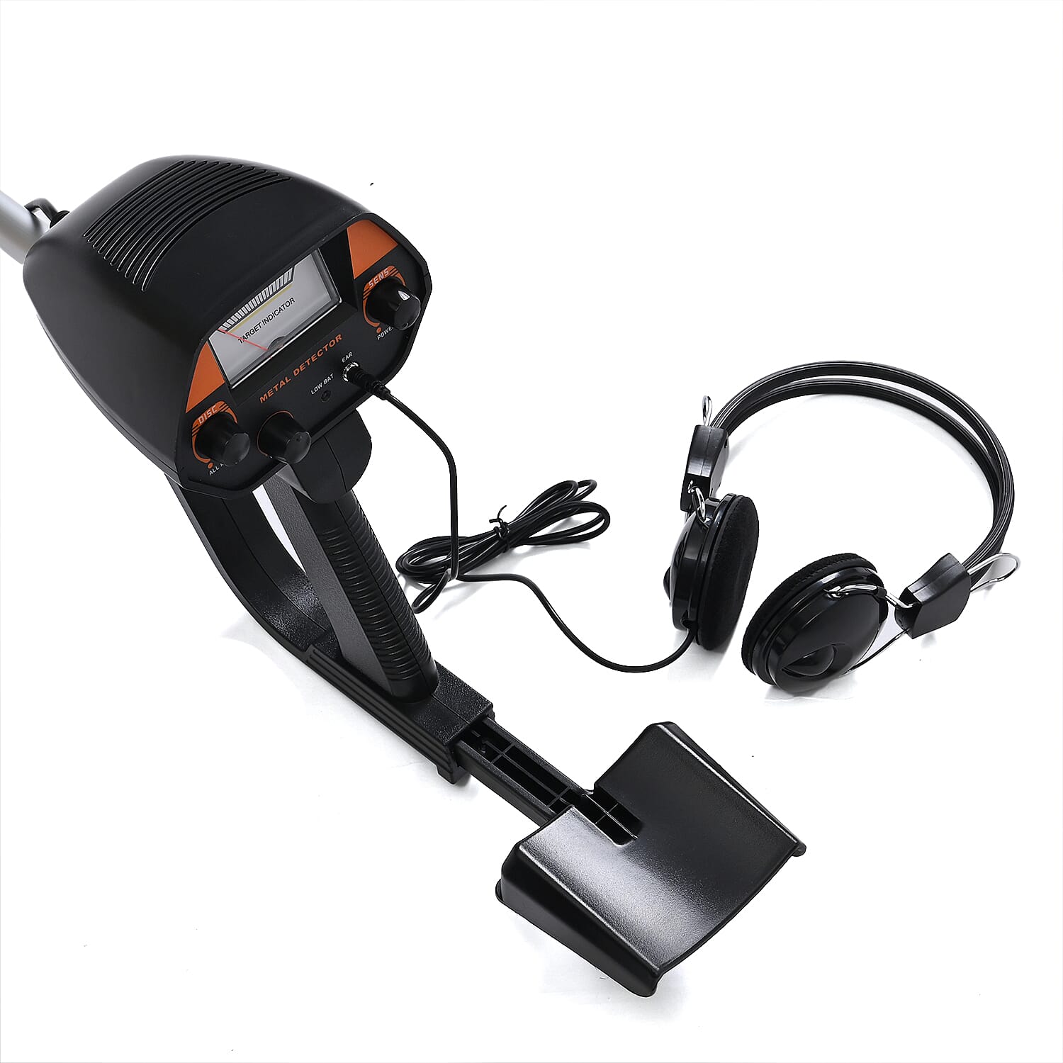 Handheld Metal Detector - 5.0 KHz Analog Display with 16 cm Search Coil (Battery Powered) - Orange