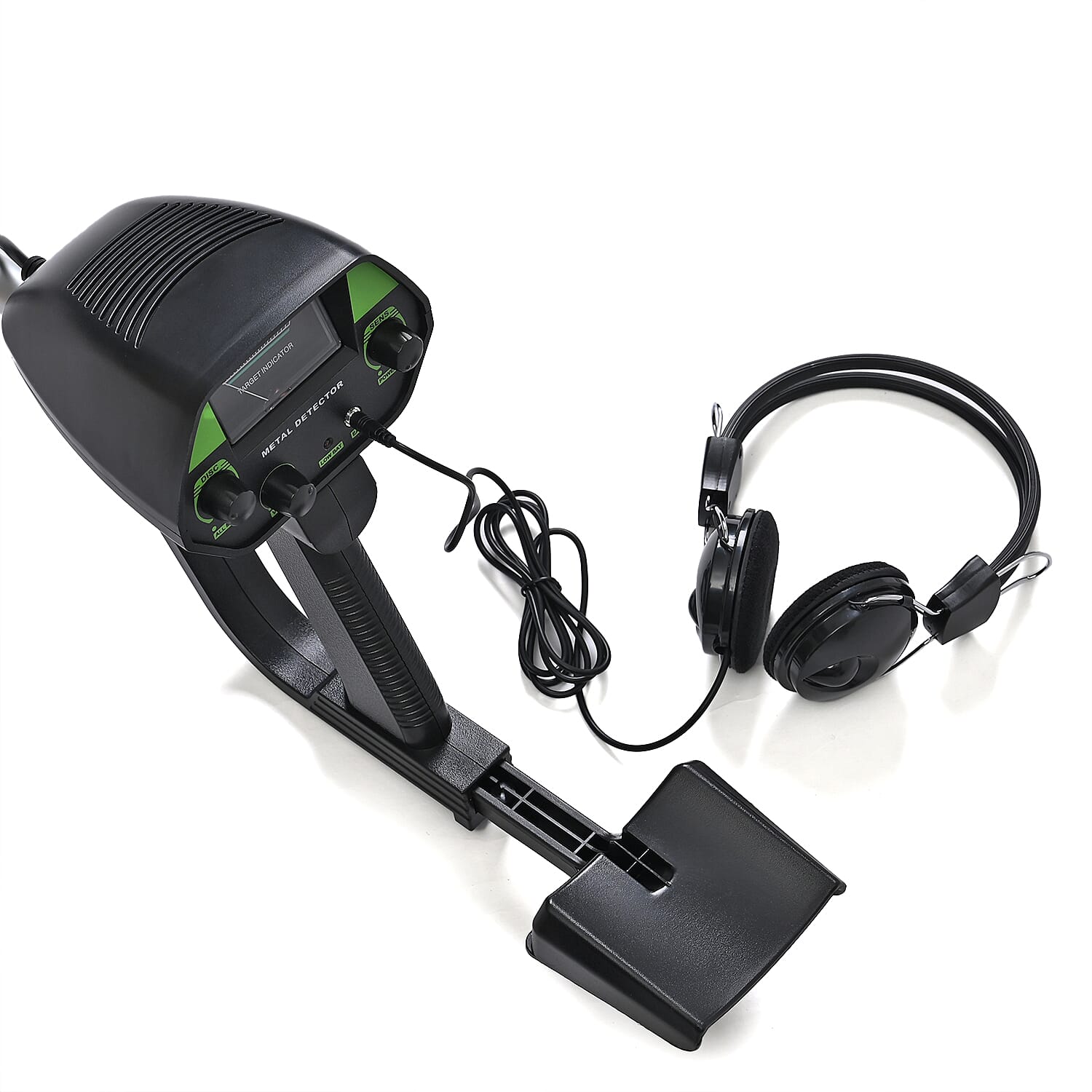 Handheld Metal Detector - 5.0 KHz Analog Display with 16 cm Search Coil (Battery Powered) - Green