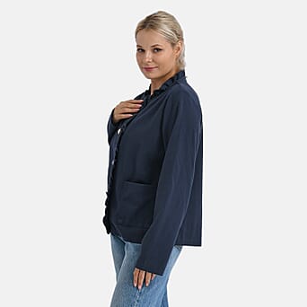 https://tjcuk.sirv.com/Products/82/2/8222165/Maisi-Frill-Trim-Gold-Button-Suede-Feel-Jacket-Size-L-16-to-18-Navy_8222165_2.jpg?w=342&h=342