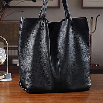 https://tjcuk.sirv.com/Products/82/2/8222339/Leather-Patterned-Tote-Bag-Size-35x14x35-cm-Black_8222339_1.jpg?w=342&h=342