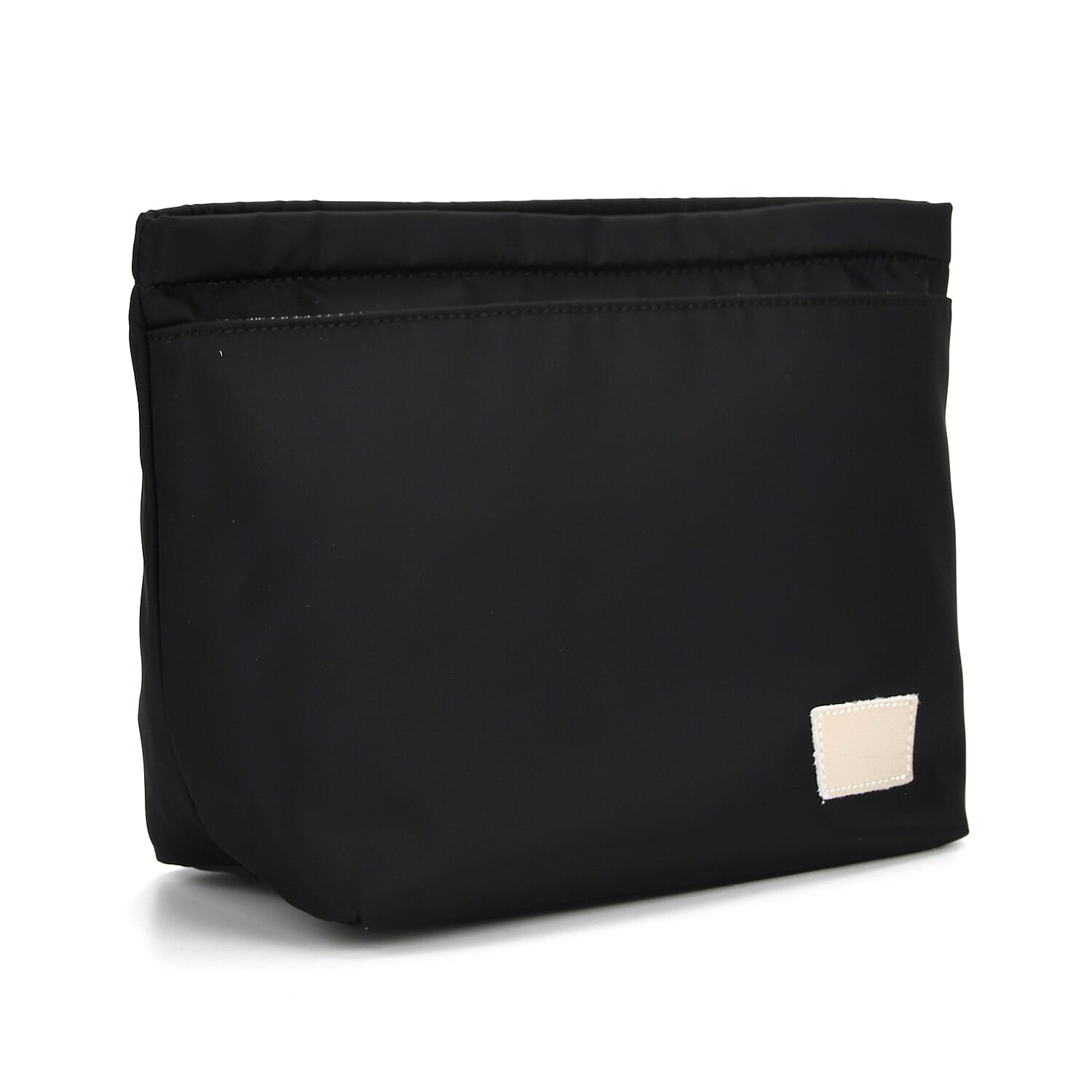 2-in-1 Genuine Leather Tote Bag - Pouch - White