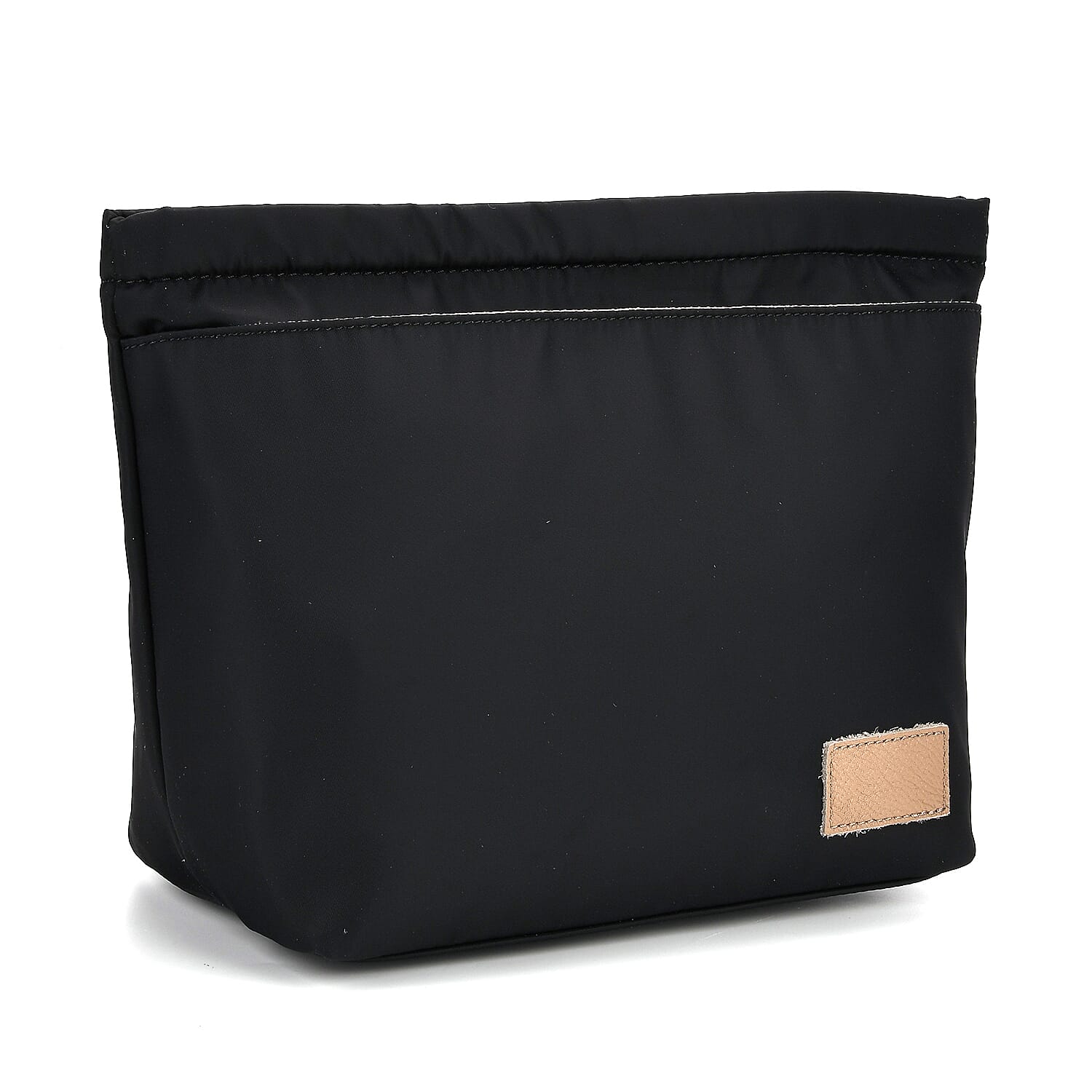 2-in-1 Genuine Leather Tote Bag - Pouch - Light Brown