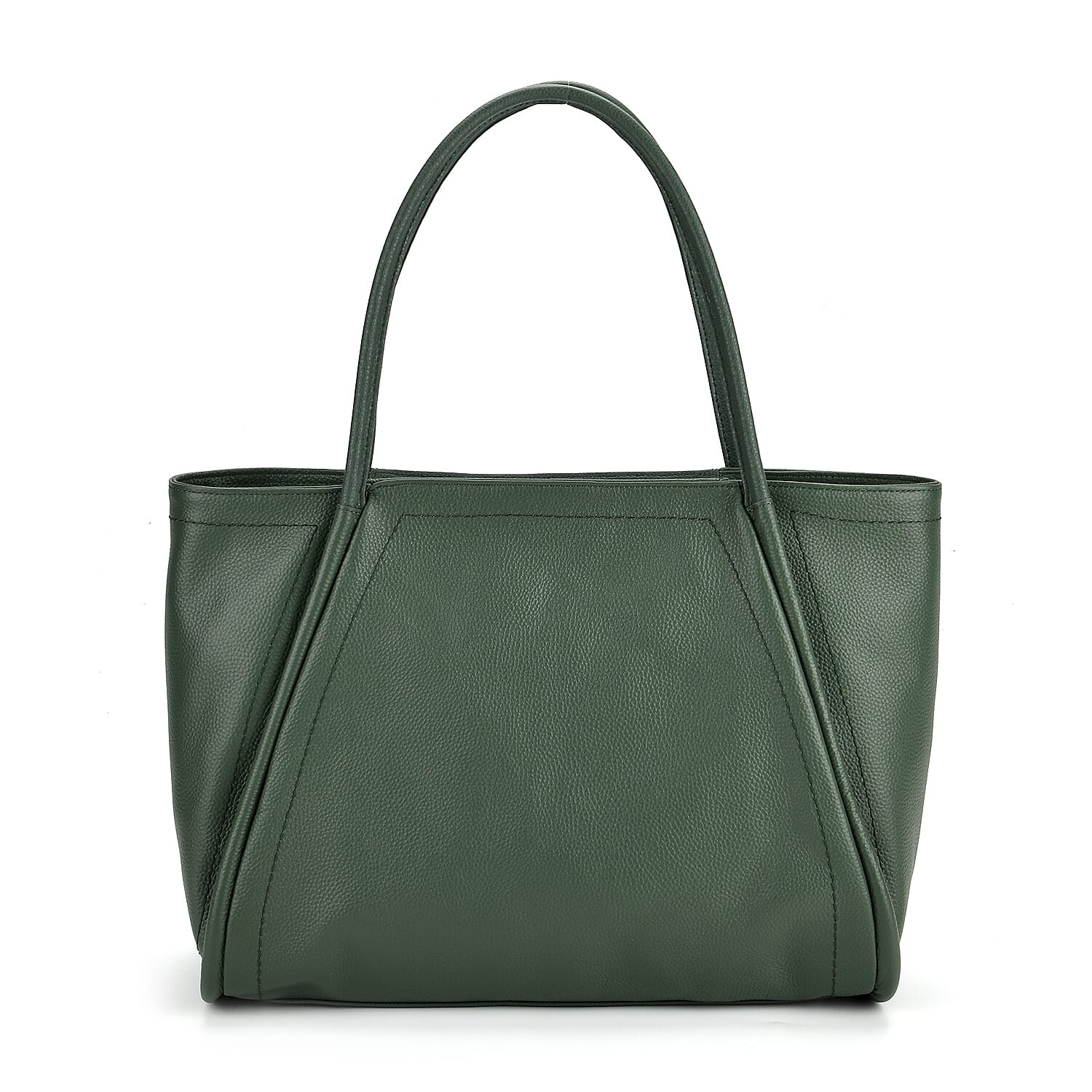 Genuine Leather Tote Bag  - Green