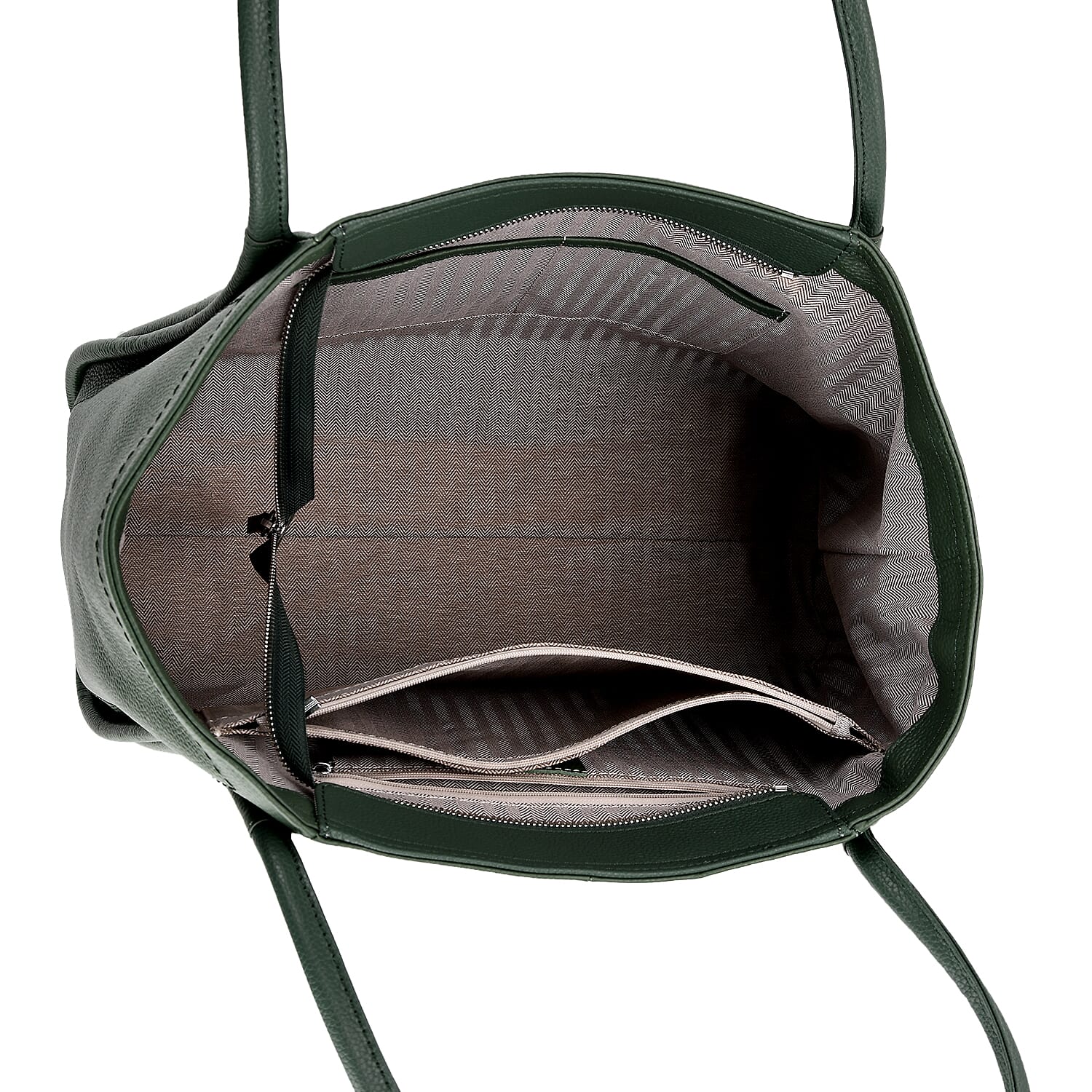 Genuine Leather Tote Bag  - Green