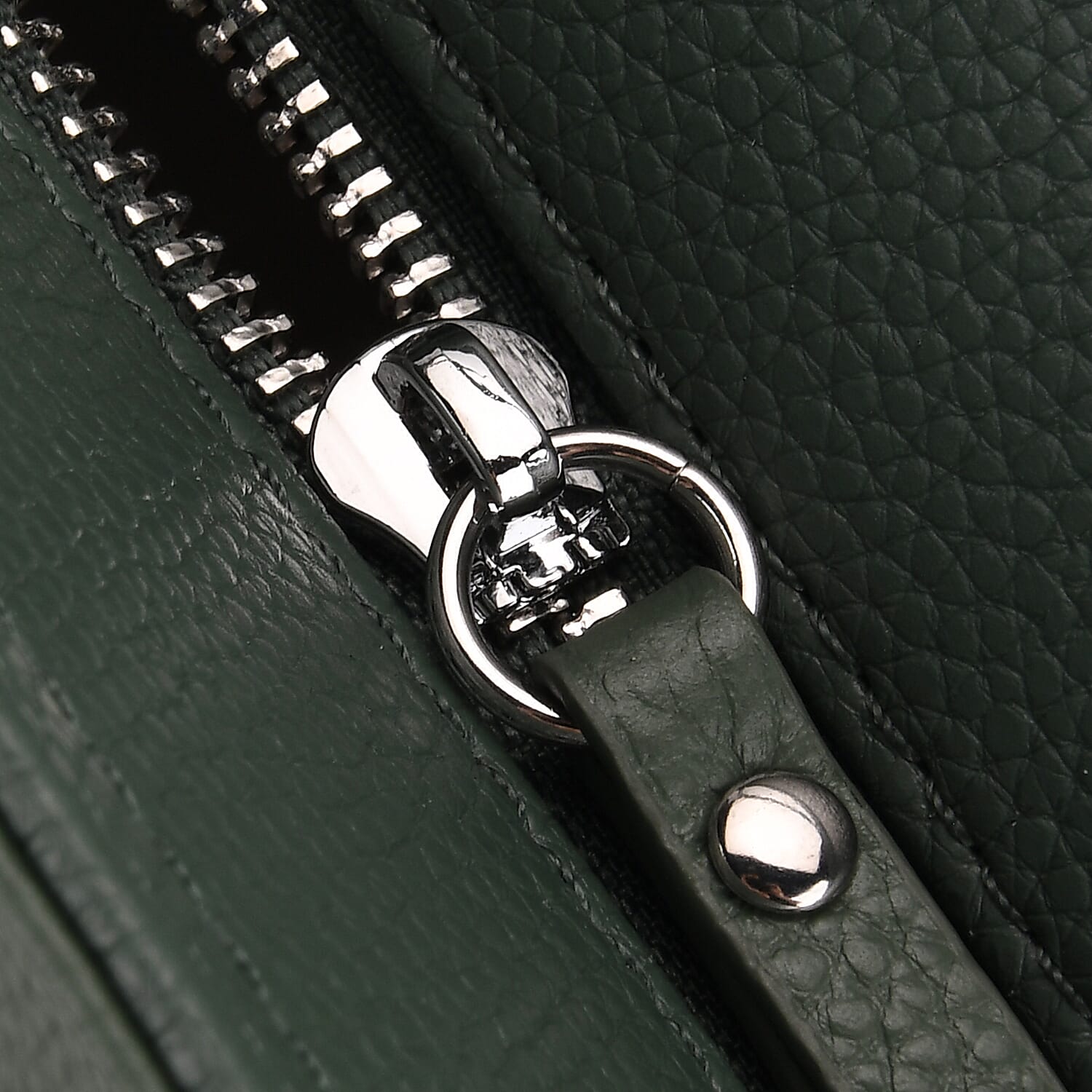 Genuine Leather Tote Bag  - Green