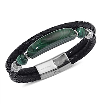 https://tjcuk.sirv.com/Products/82/2/8222387/Close-Out-Deal-Natural-Malachite-Bracelet-Size-7-5-Pure-Natural-Leathe_8222387_3.jpg?w=342&h=342