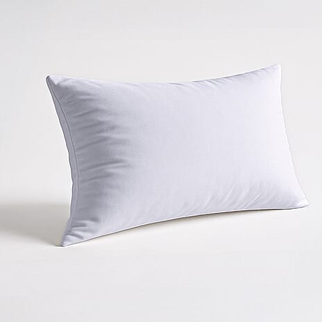 Hush Haven Tencel Patterned Pillow Case and Cover (Size 75x1 cm) - White & White
