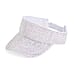 Rhinestone Baseball Visor Cap with Adjustable Strap (Head Size- 57-58cm) - Silver