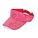 Rhinestone Baseball Visor Cap with Adjustable Strap (Head Size- 57-58cm) - Silver