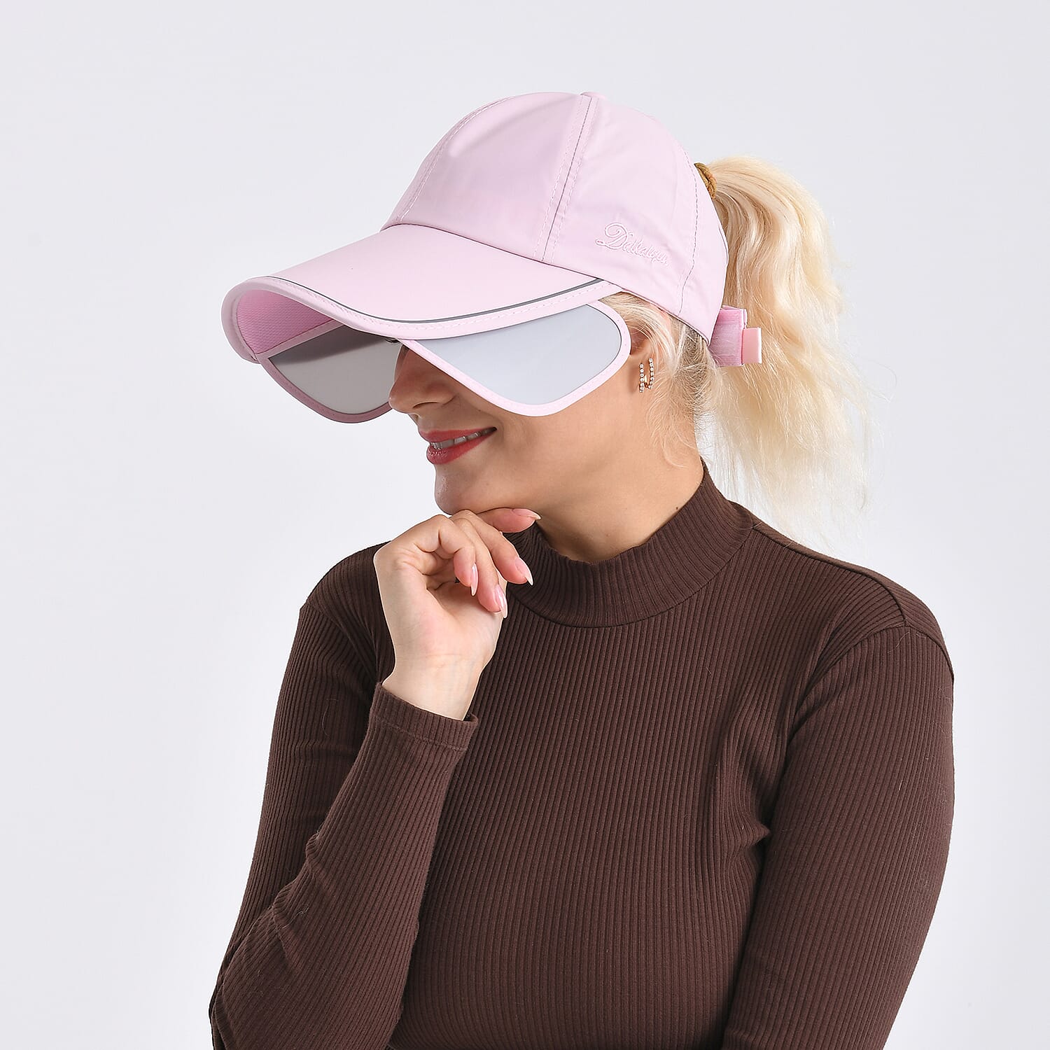 Classic Baseball Cap with Retractable Brim (Head Size- 57-58cm) - Pink