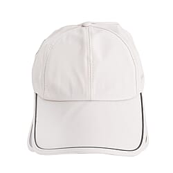 Classic Baseball Cap with Retractable Brim (Head Size- 57-58cm) - White