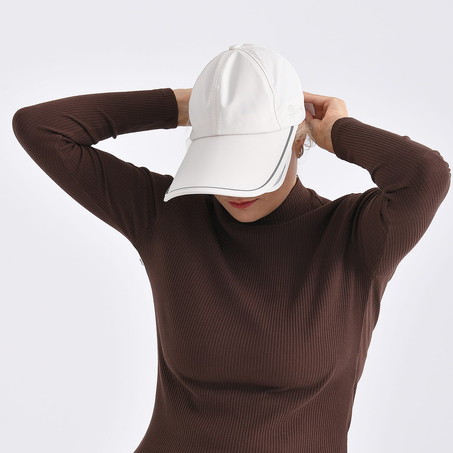 Classic Baseball Cap with Retractable Brim (Head Size- 57-58cm) - White