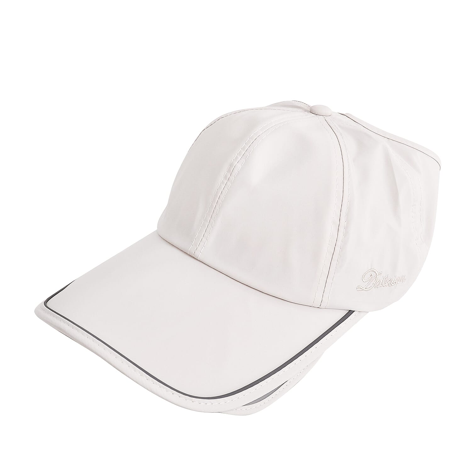 Classic Baseball Cap with Retractable Brim (Head Size- 57-58cm) - White