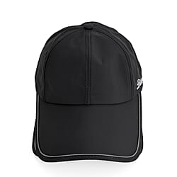 Classic Baseball Cap with Retractable Brim (Head Size- 57-58cm) - White