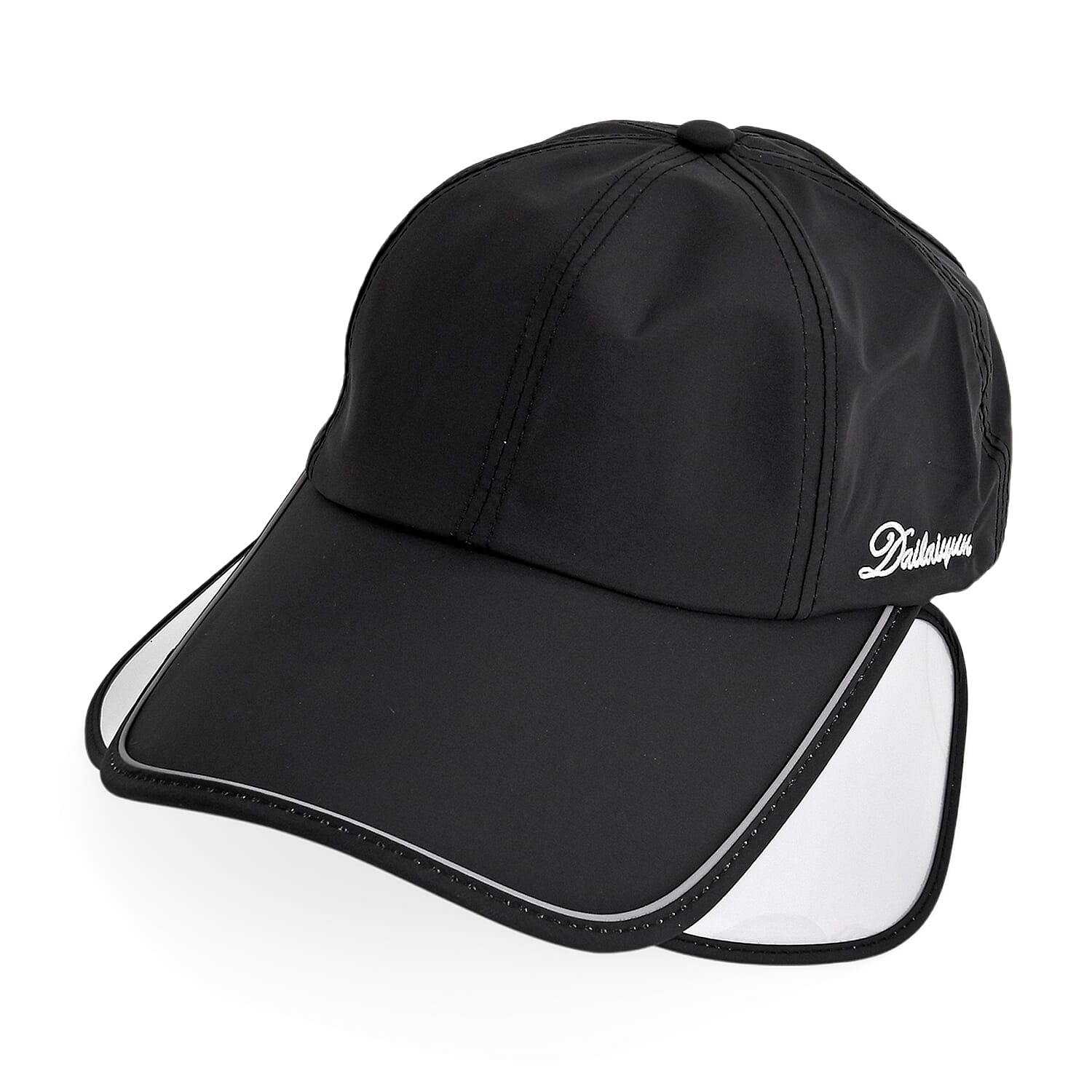 Classic Baseball Cap with Retractable Brim (Head Size- 57-58cm) - Black Classic Baseball Cap with Retractable Brim (Head Size- 57-58cm) - Black