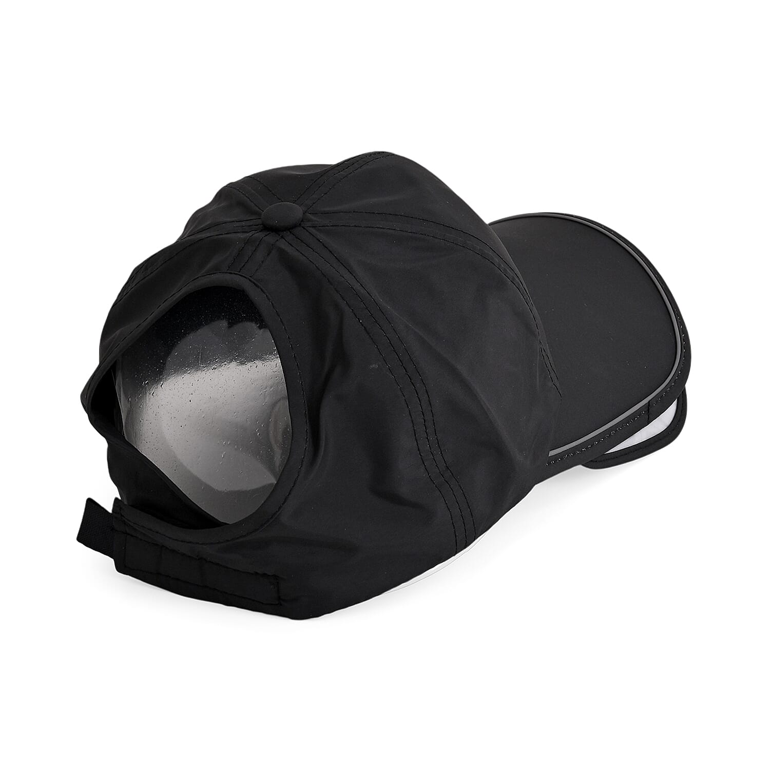 Classic Baseball Cap with Retractable Brim (Head Size- 57-58cm) - Black Classic Baseball Cap with Retractable Brim (Head Size- 57-58cm) - Black