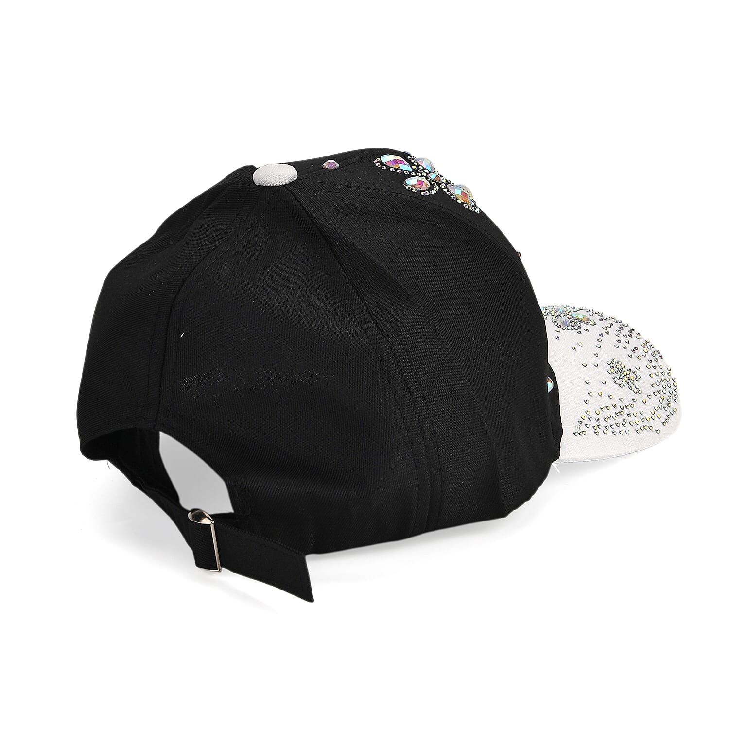 Butterfly Design Baseball Cap (57 Cm) - Black & White
