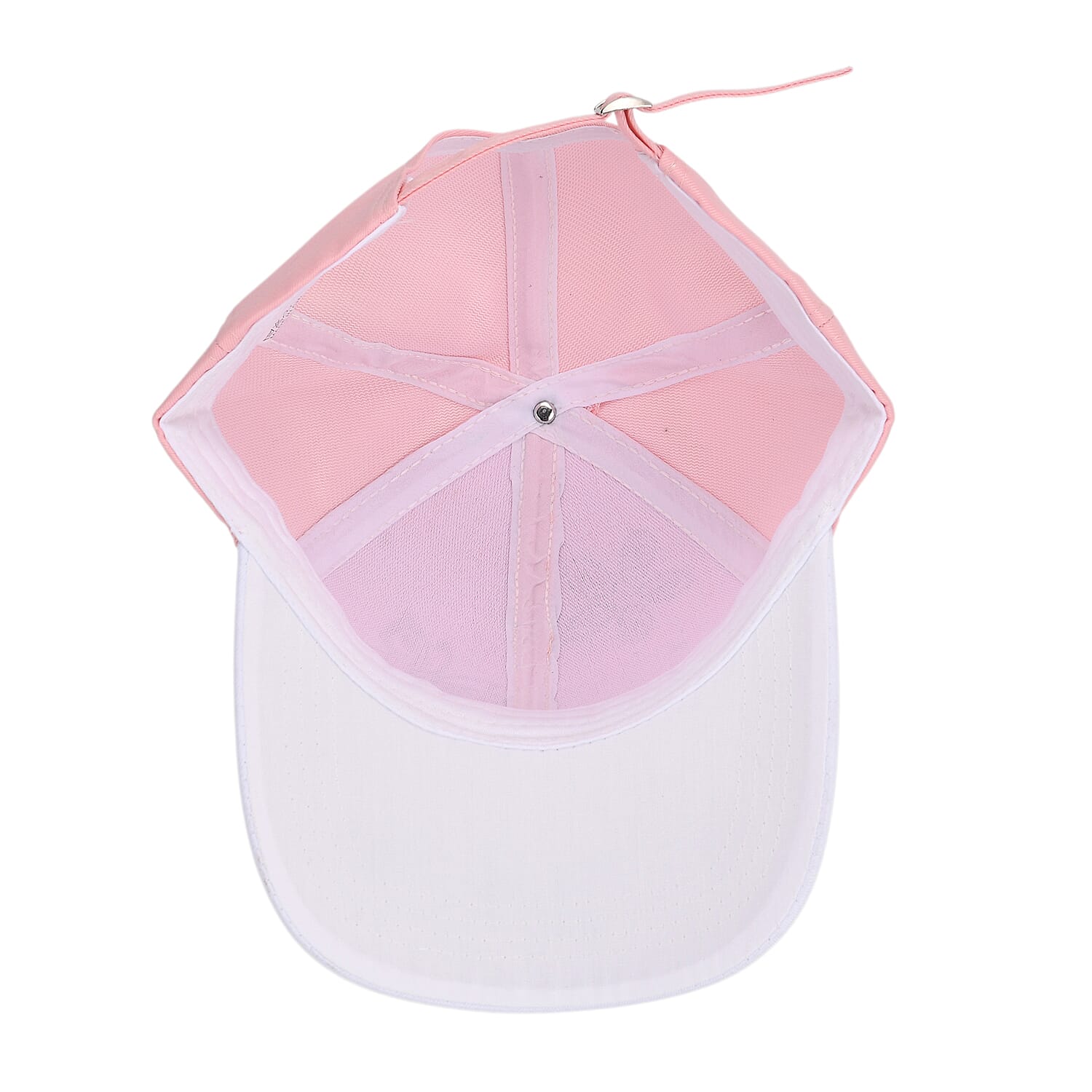 Butterfly Design Baseball Cap (57 Cm) - Pink & White