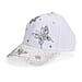 Butterfly Design Baseball Cap (57 Cm) - Pink & White