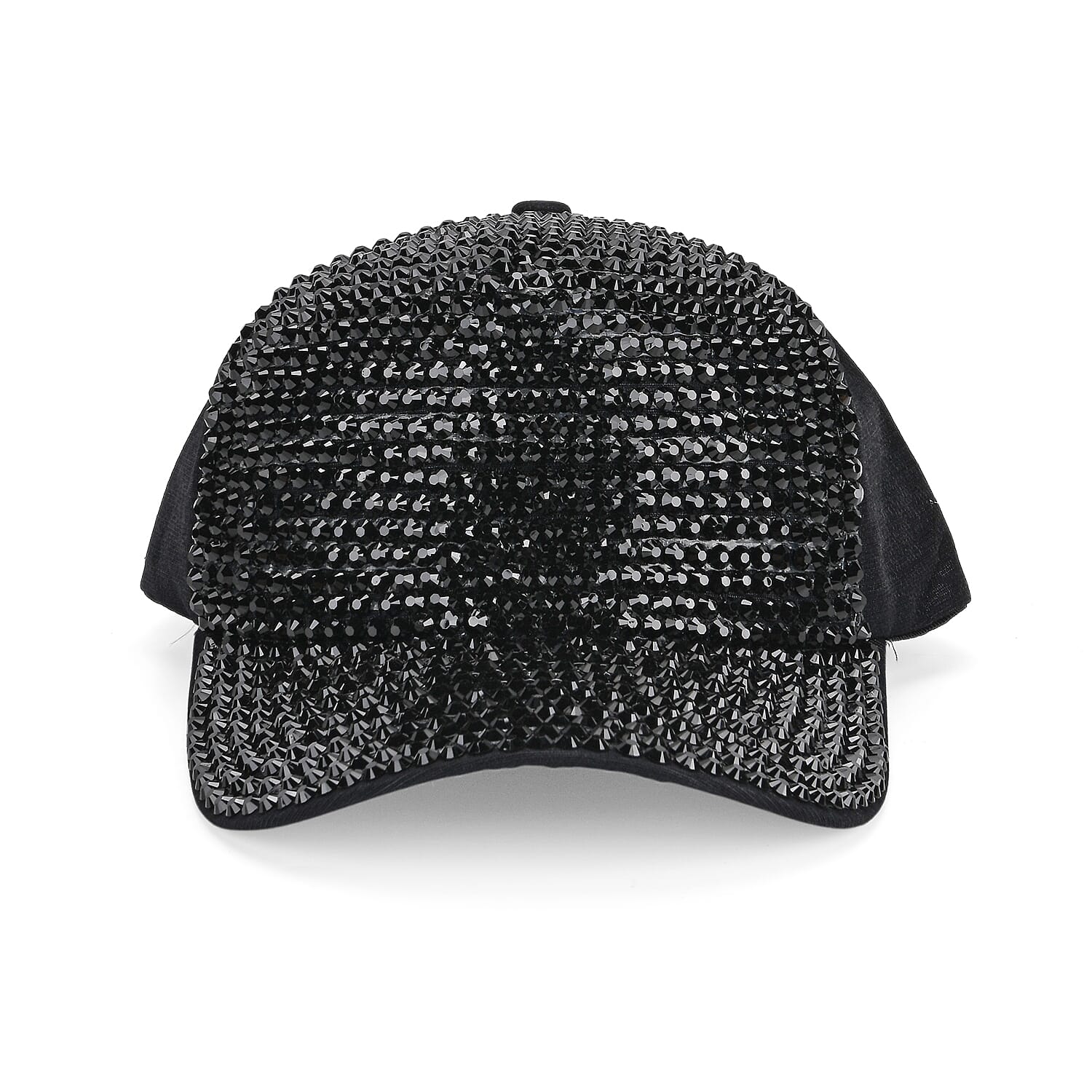 Rhinestone Baseball Cap (57 cm) - Black
