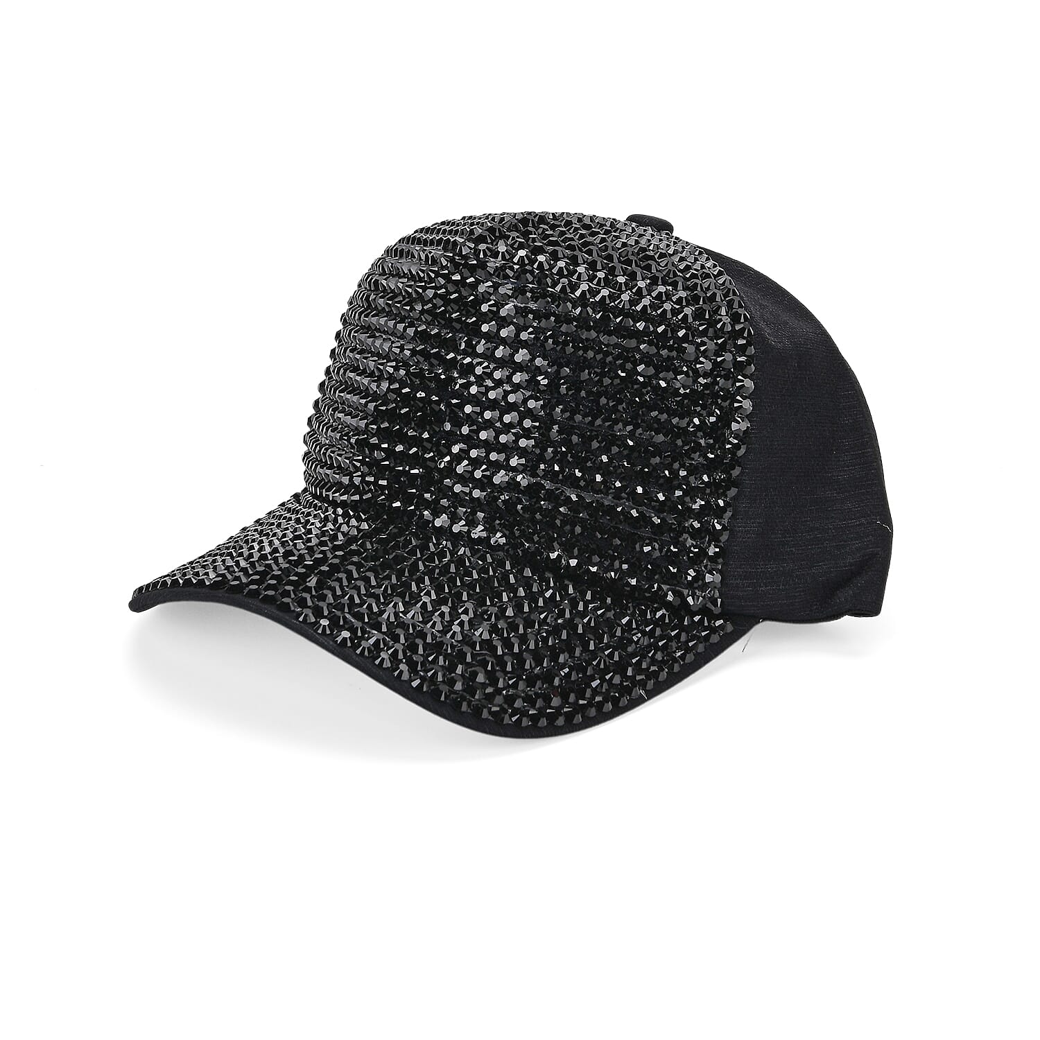 Rhinestone Baseball Cap (57 cm) - Black