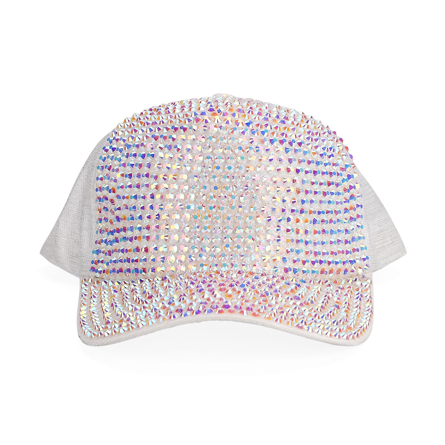 Rhinestone Baseball Cap (57 cm) - White