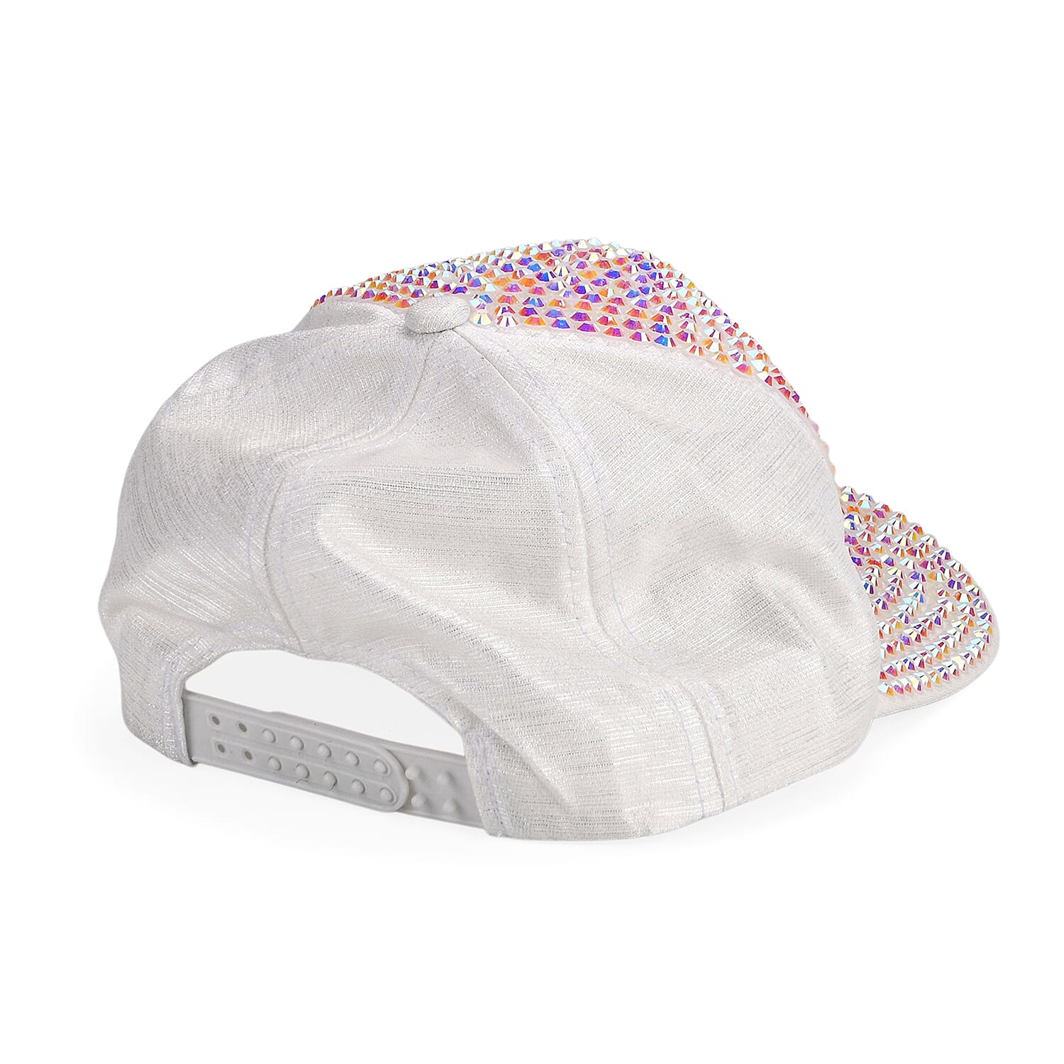 Rhinestone Baseball Cap (57 cm) - White