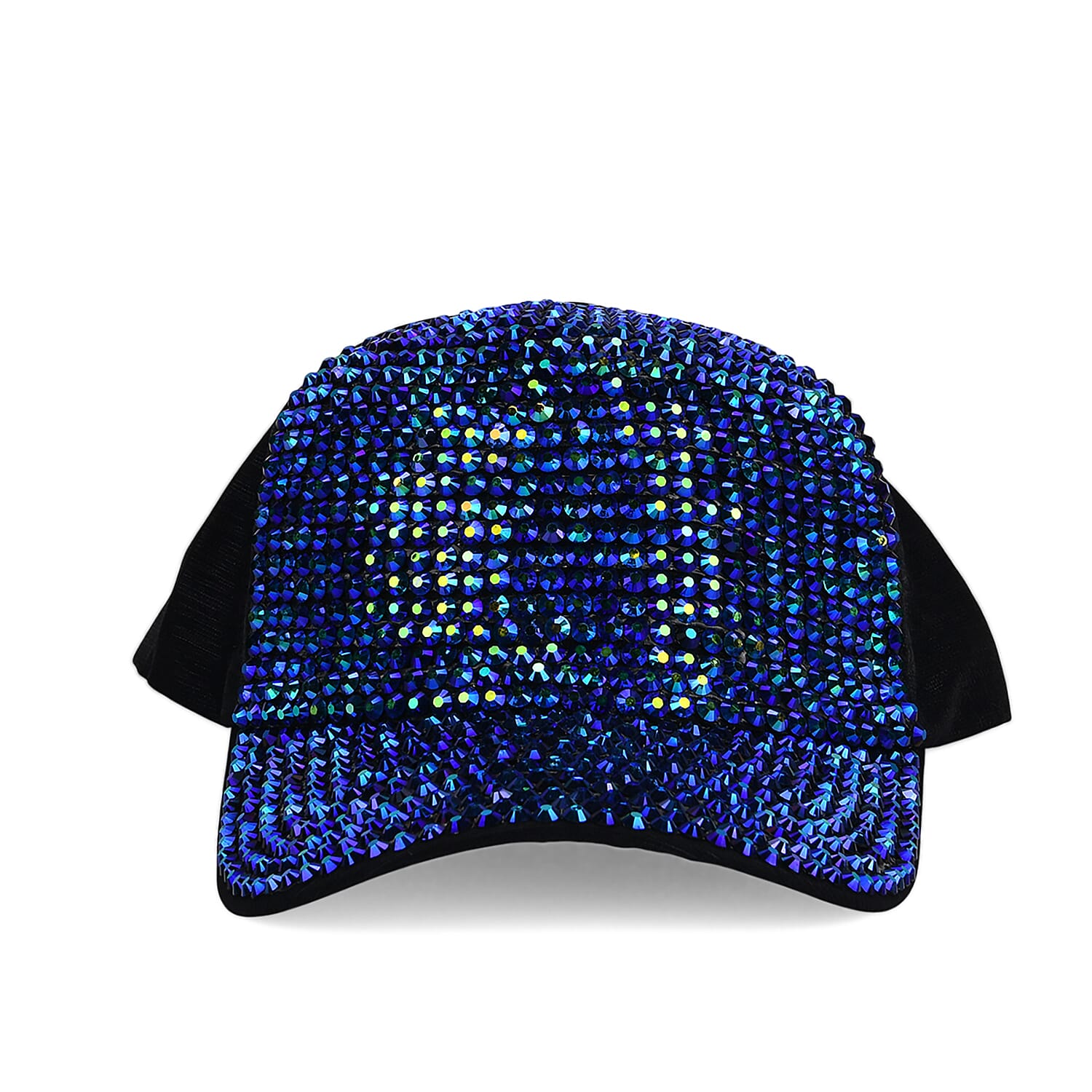 Blue Rhinestone Baseball Cap (57 cm) - Blue
