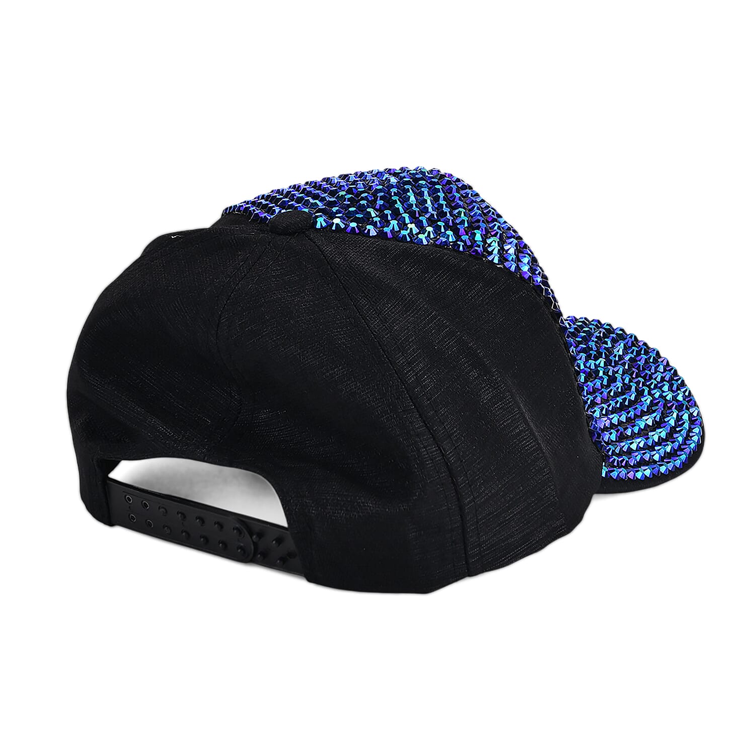 Blue Rhinestone Baseball Cap (57 cm) - Blue
