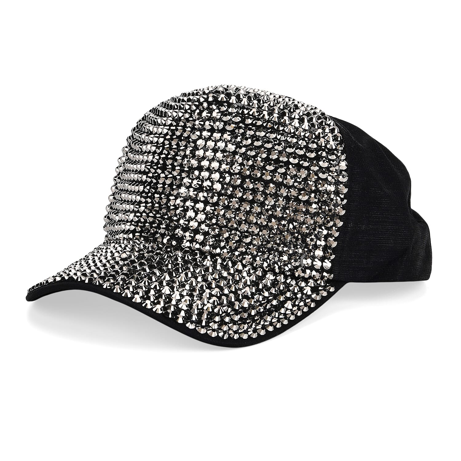 Silver Rhinestone Baseball Cap (57 cm) - Silver