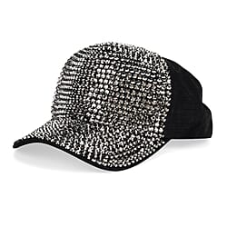 Blue Rhinestone Baseball Cap (57 cm) - Blue