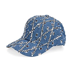 Rhombus Pattern Baseball Cap (57 cm) - Blue