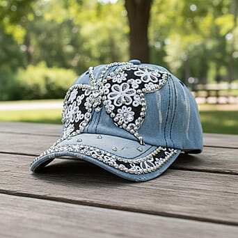 https://tjcuk.sirv.com/Products/82/2/8223217/Butterfly-Pattern-Baseball-Cap-57-cm-Light-Denim_8223217_1.jpg?w=342&h=342