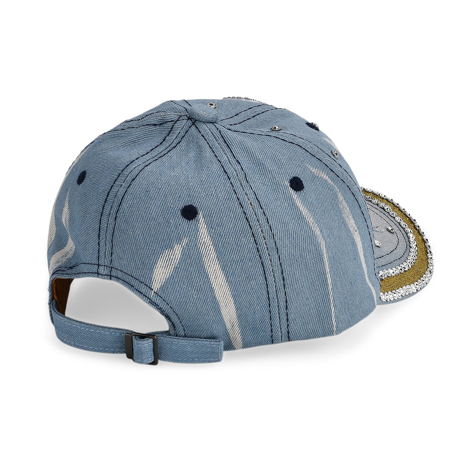 Bow Tie Pattern Denim Baseball Cap (57 cm) - Light Denim