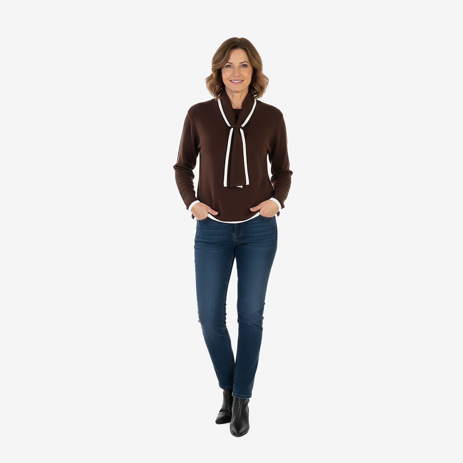 Pure And Natural Knitted Scarf Jumper