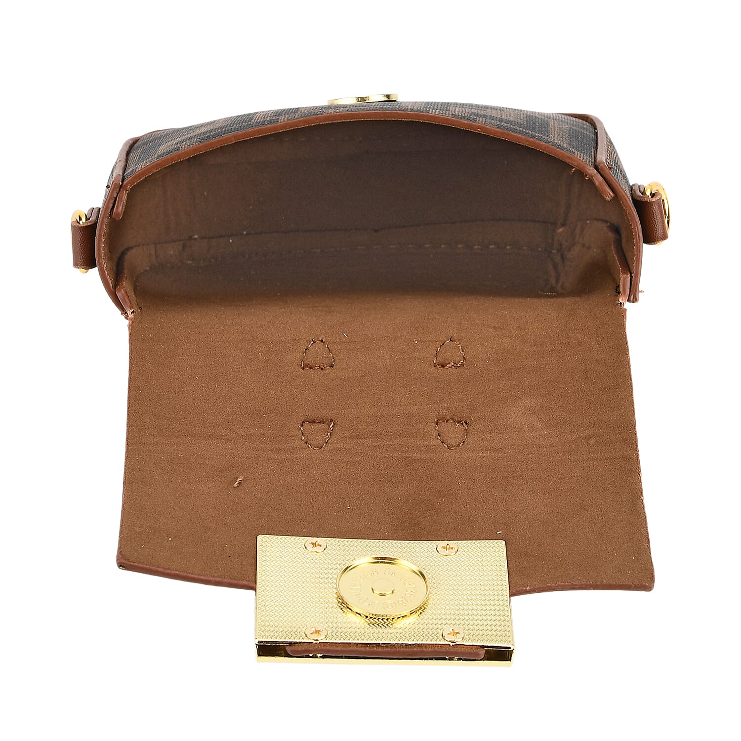 Set of 2 Monogram Tote Bag with Small Matching Bag - Tan & Black