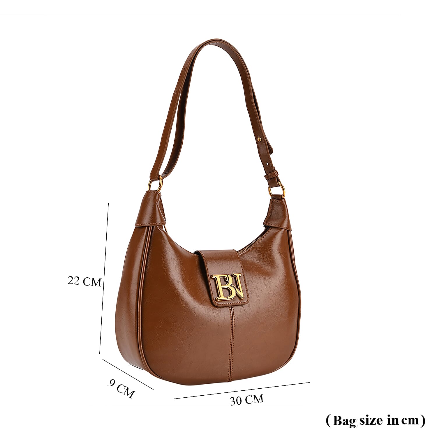Closeout Deal - Designer Inspired - Hobo Shoulder Bag - Tan
