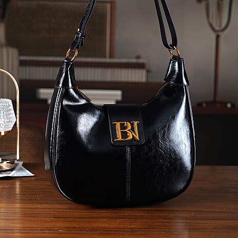 Closeout Deal - Designer Inspired -  Hobo Shoulder Bag - Black