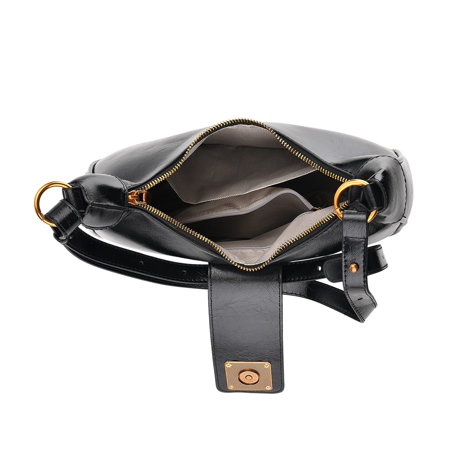 Closeout Deal - Designer Inspired -  Hobo Shoulder Bag - Black