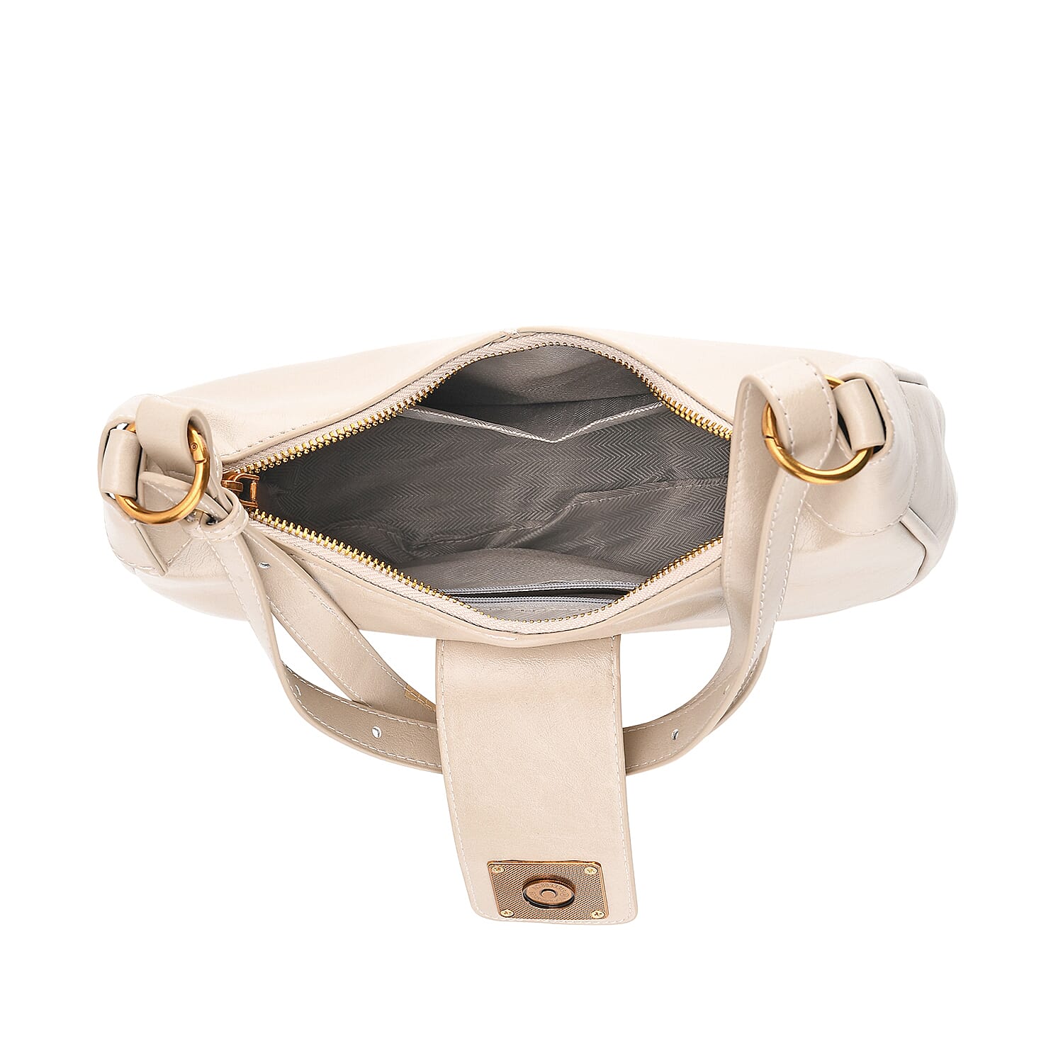 Closeout Deal - Designer Inspired -  Hobo Shoulder Bag - Cream