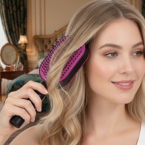 Bliss - Beyond CleanGlide Self Cleaning Hair Brush - 2 Piece Set - Black - Purple