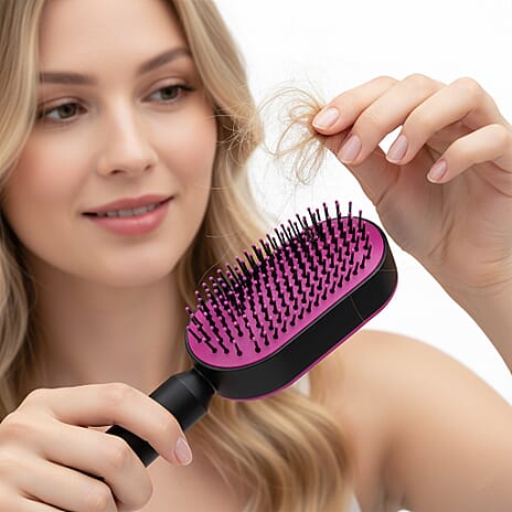 Bliss - Beyond CleanGlide Self Cleaning Hair Brush - 2 Piece Set - Black - Purple