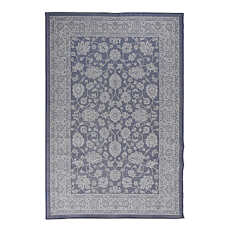 Hush Haven Traditional Ornate Pattern Pile Rug (180x120 Cm) - Blue