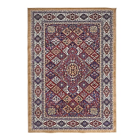 Hush Haven Traditional Pattern Pile Rug (180x120 Cm) - Red