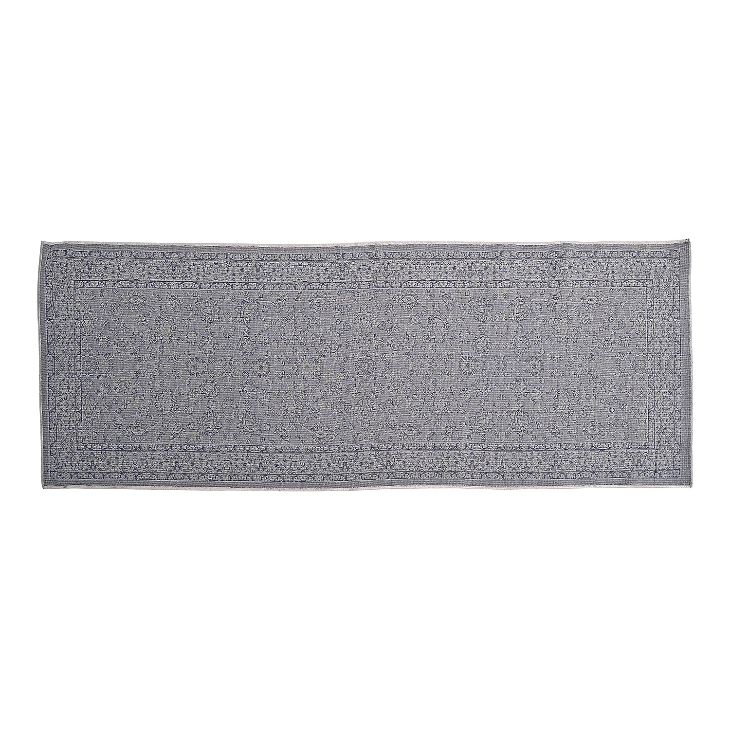 Hush Haven Patterned Rug and Door Mat (Size 66x1 cm) - Grey