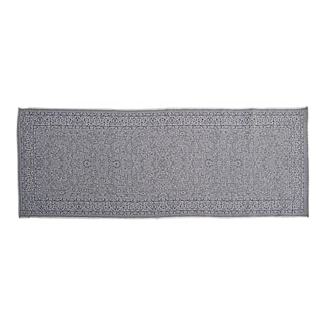 Hush Haven Traditional Pattern Pile Rug (180x60 Cm) - Grey