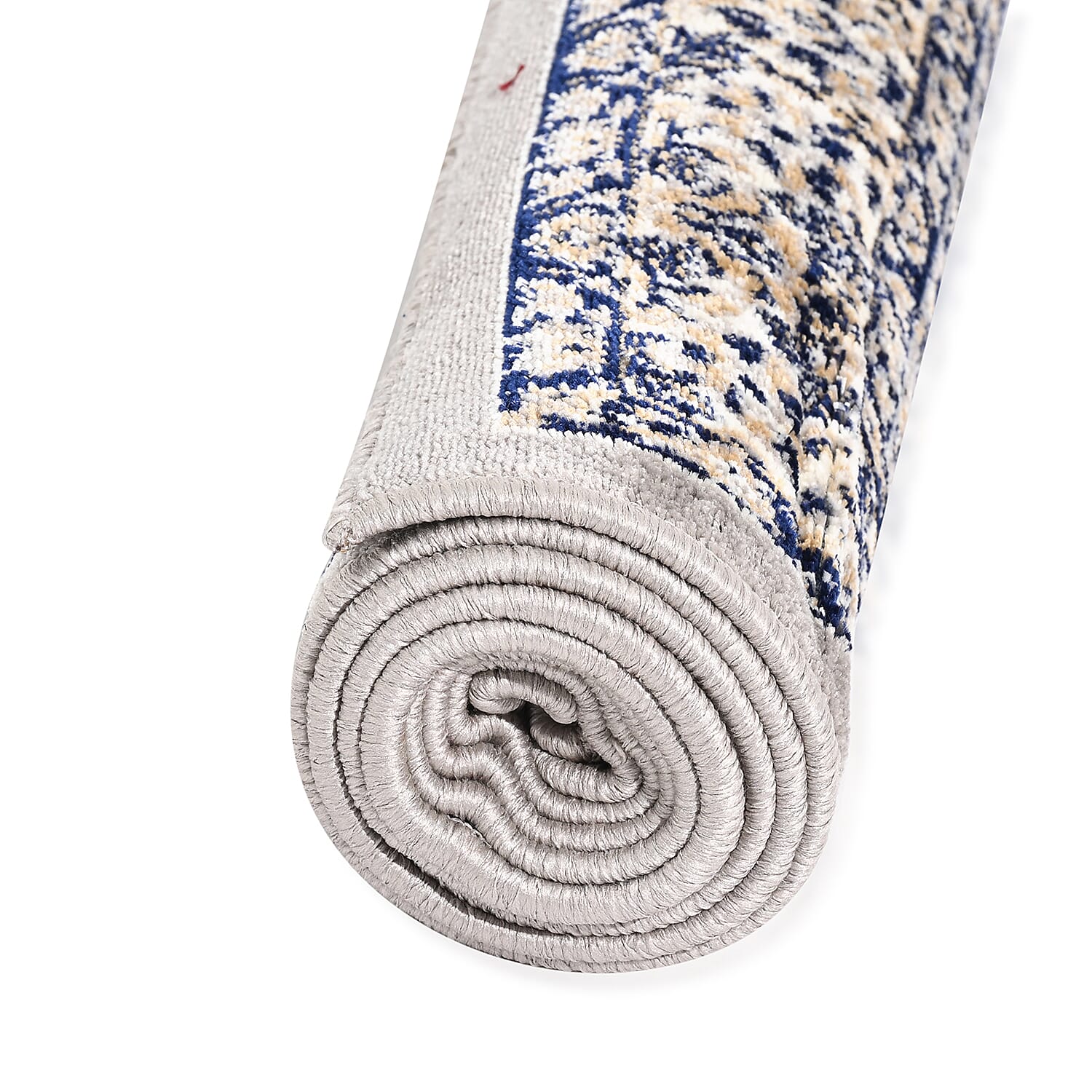 Hush Haven Patterned Rug and Door Mat (Size 66x1 cm) - Grey